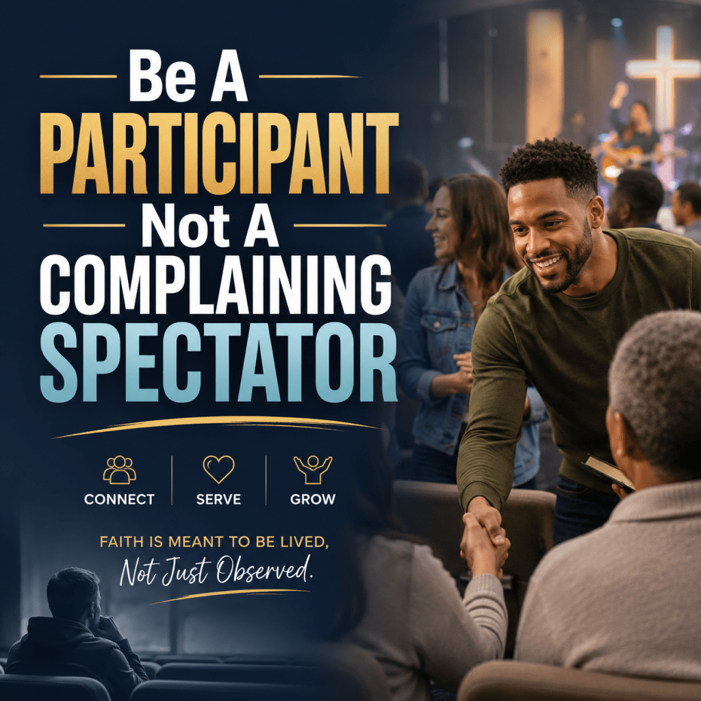 Be A Participant Not A Complaining&nbsp;Spectator